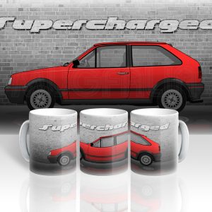 A printed mug with an image of a Polo G40 Coupe