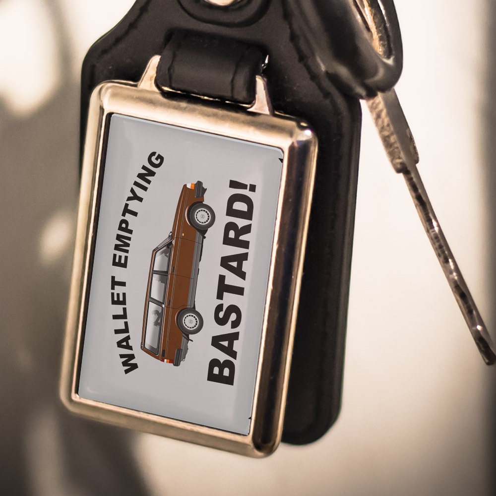 Leather Look Keyring - Volvo 240 Estate - Various Colours - Image 5