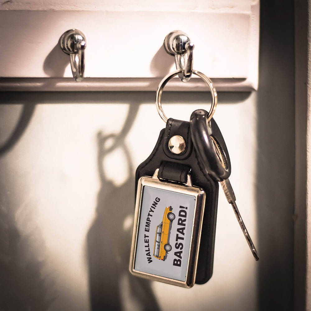 Leather Look Keyring - Volvo 240 Estate - Various Colours - Image 3