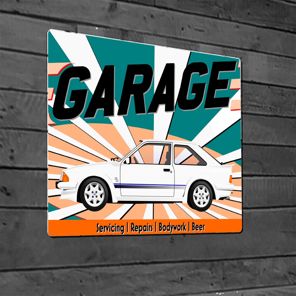 Metal Sign - Ford Escort RS Turbo- Customised Garage Sign - Image 4