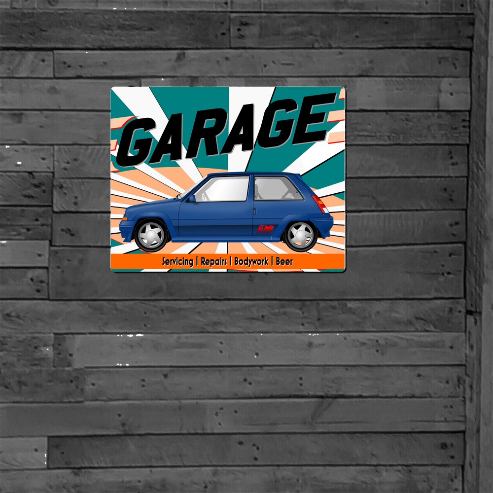 Metal Sign - Renault 5 GT Turbo Phase 2 - Customised Garage Sign - Image 4