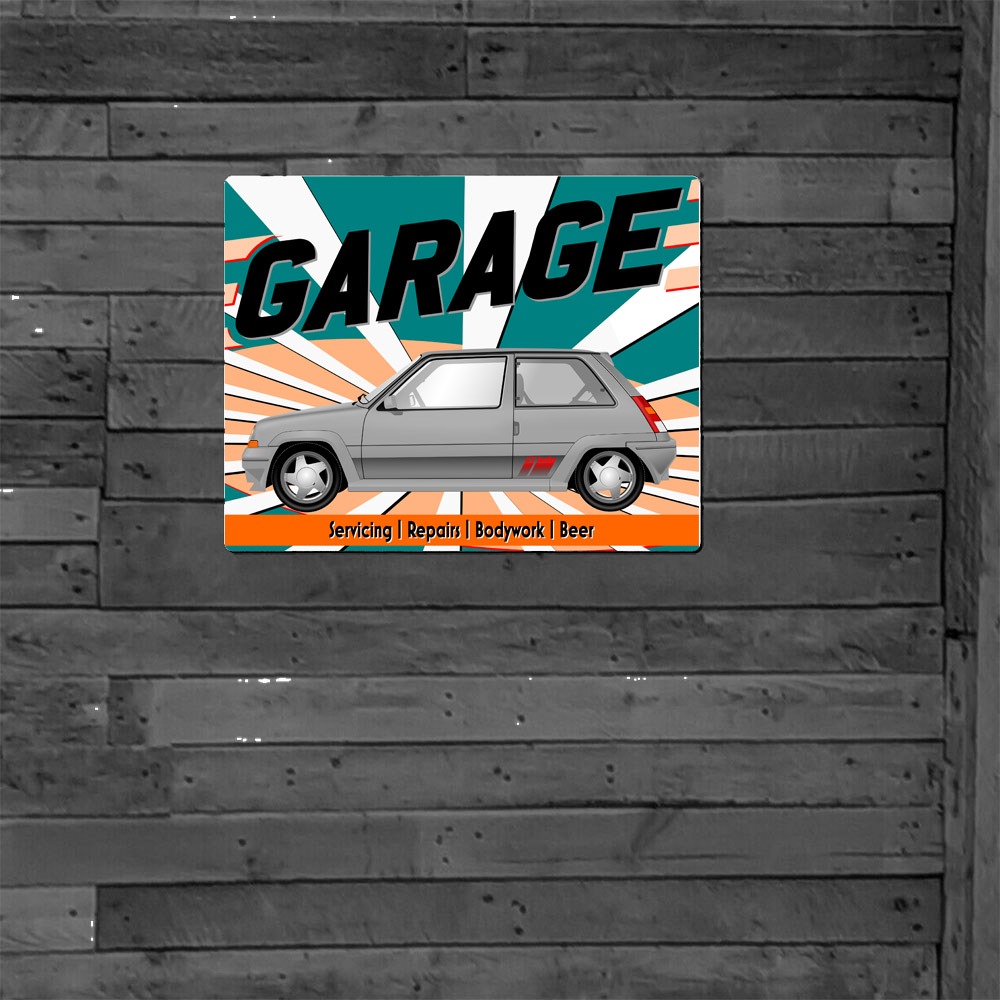 Metal Sign - Renault 5 GT Turbo Phase 2 - Customised Garage Sign - Image 6