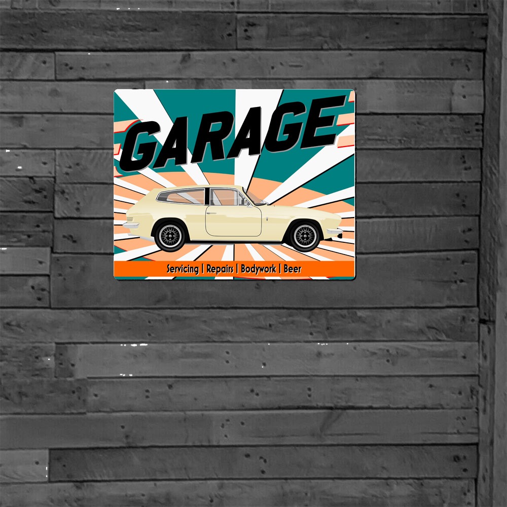 Metal Sign - Reliant Scimitar GTE - Customised Garage Sign - Image 7