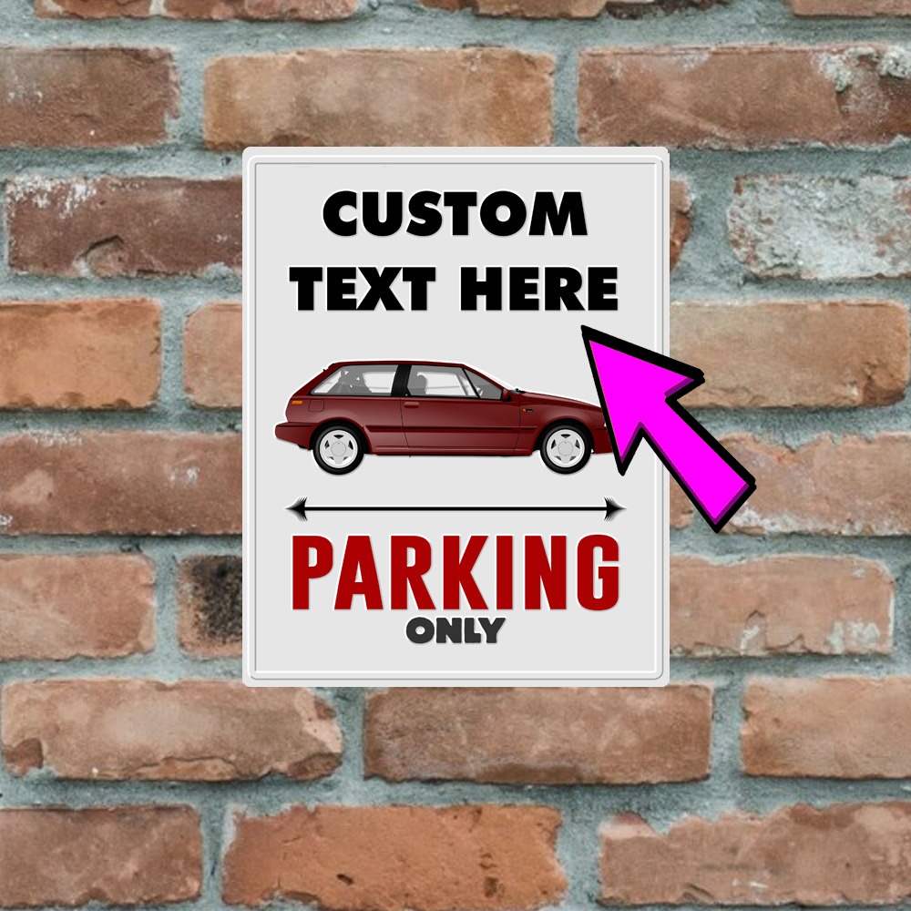 Metal Sign - Volvo 480 Turbo - Customised Parking Sign - Image 3