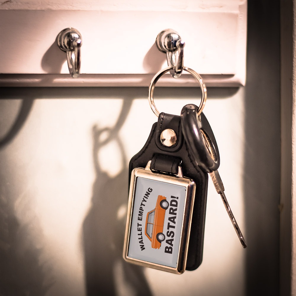 Leather Look Keyring - Hillman Imp - Image 2
