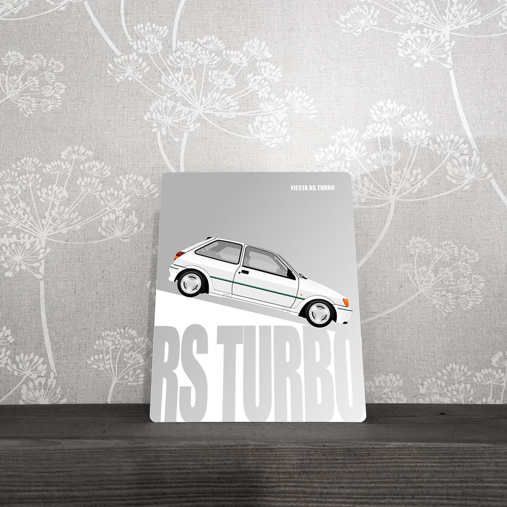 Metal Sign - Ford Fiesta Mk3 RS Turbo- Customised Wall Plaque - Image 3