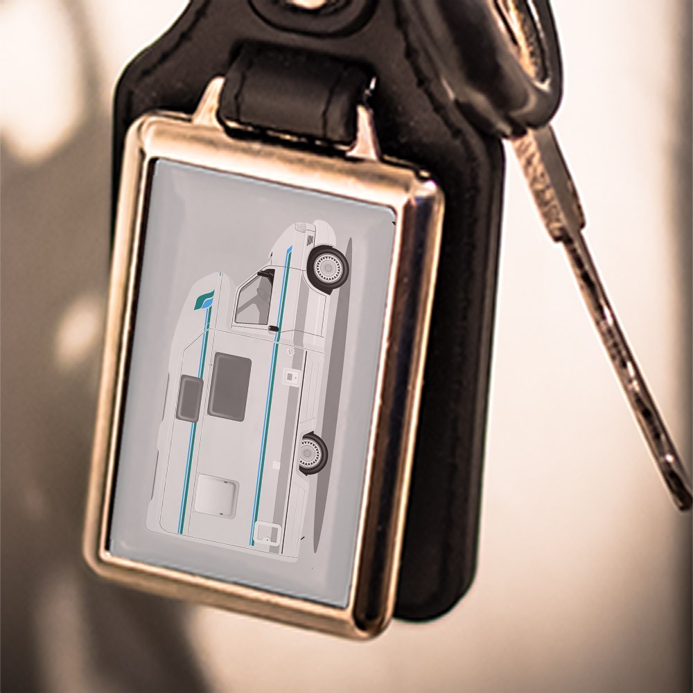 Leather Look Keyring - T4 Compass Calypso Motorhome - Image 4