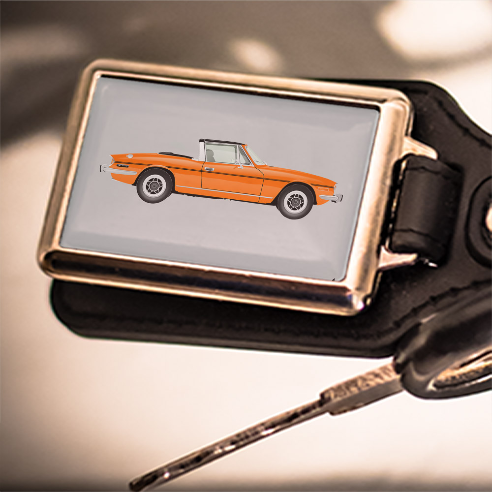Leather Look Keyring - Triumph Stag - Various Colours