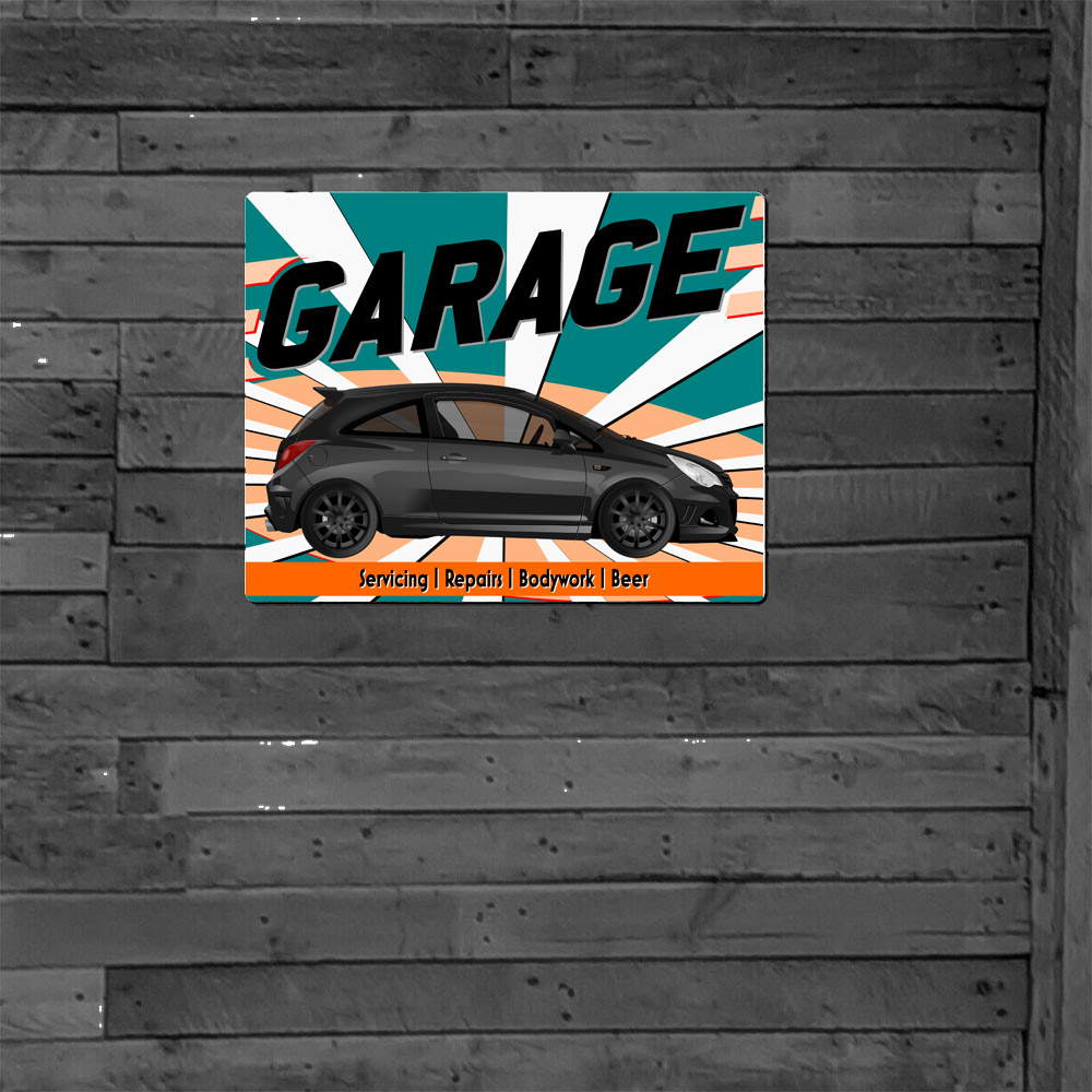 Metal Sign - Vauxhall Corsa D VXR Nürburgring - Customised Garage Sign - Image 6