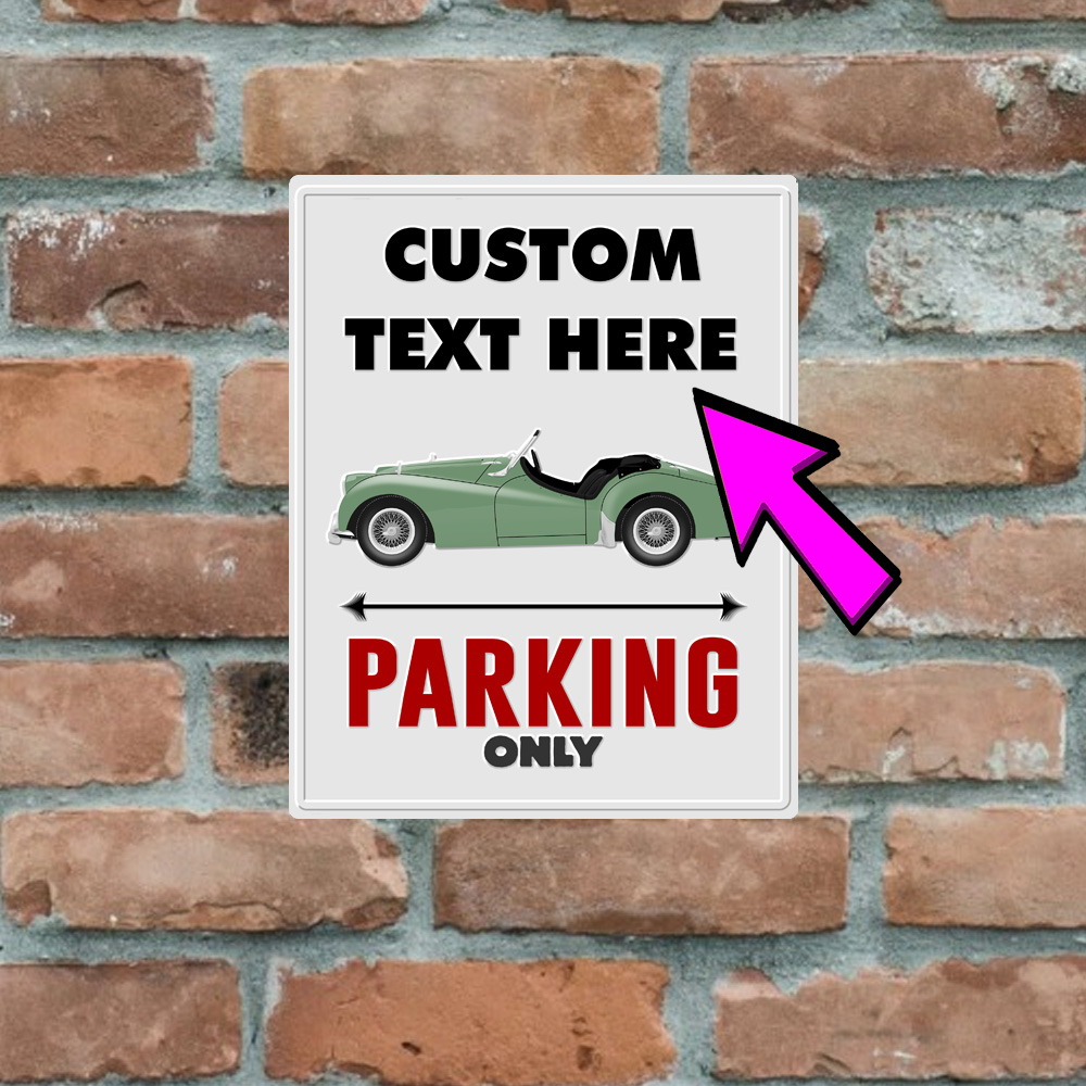 Metal Sign - Triumph TR3 - Customised Parking Sign - Image 3