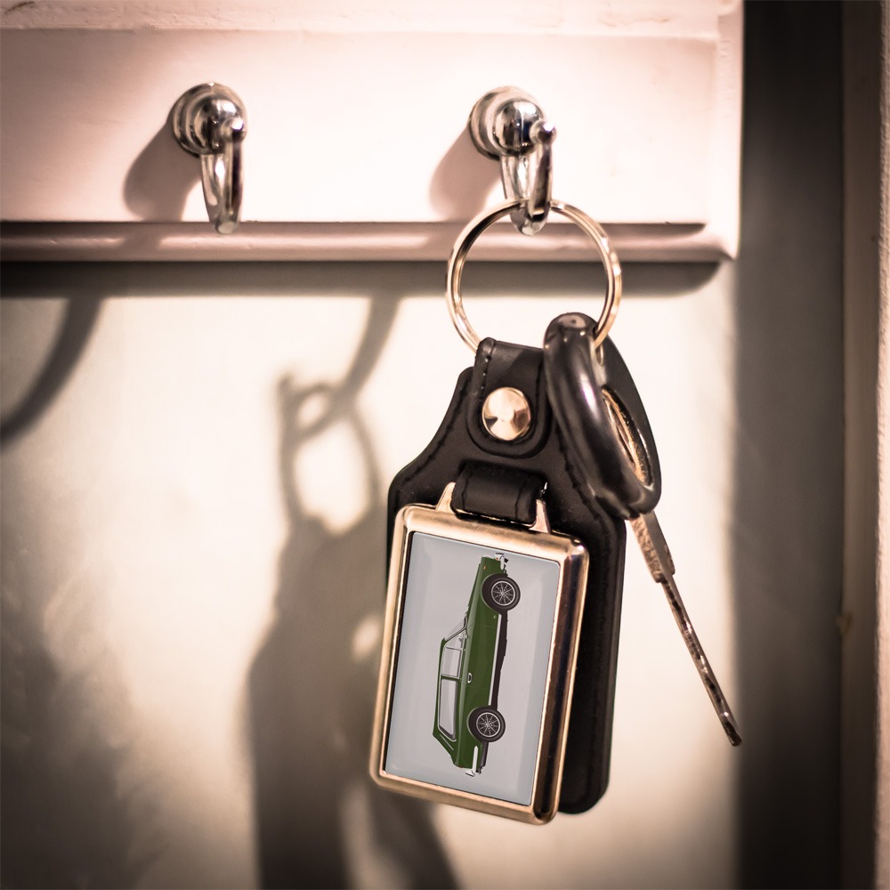 Leather Look Keyring – Gilbern Invader Estate - Various Colours - Image 3